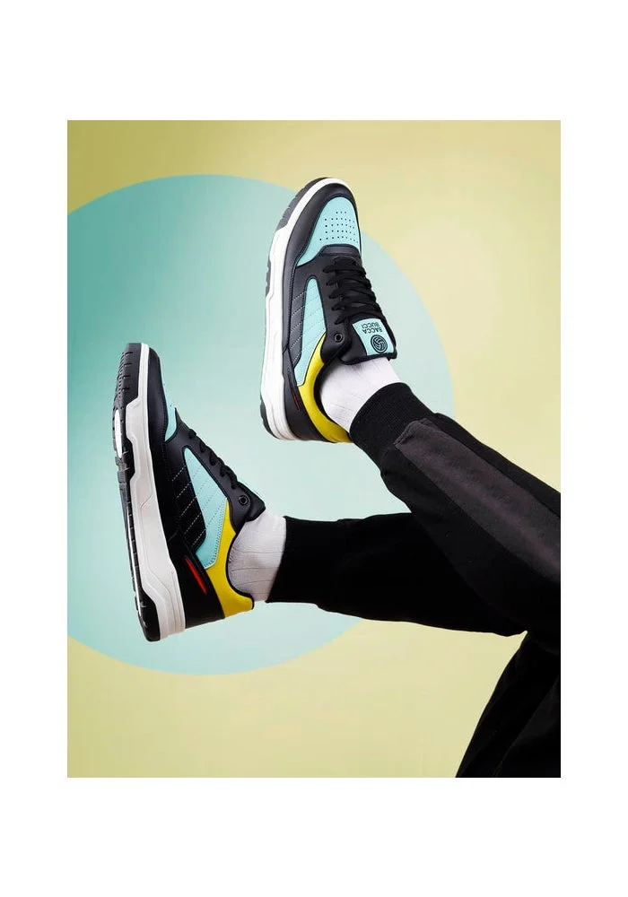 Bacca Bucci Black and Green Downtown Dynamo Low-Top Sneakers for Men | Best Price UAE